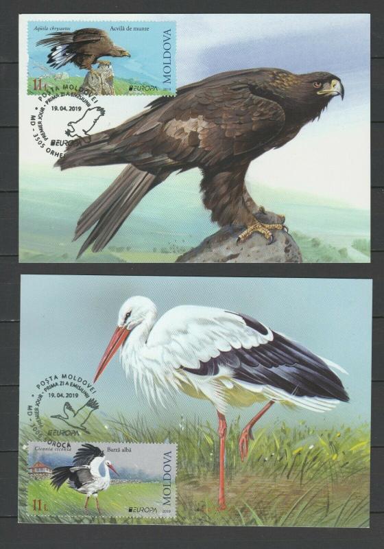 Moldova 2019 CEPT Europa Birds Maximum Card