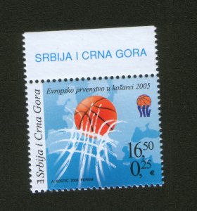 SERBIA AND MONTENEGRO-MNH** STAMP-EUROPEAN BASKETBALL SHAMPIONSHIP -2005.