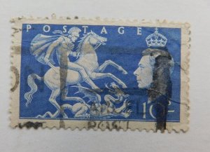 Great Britain #288 Used/VF, 10s, St.George Slaying the Dragon, 1951