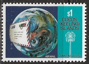 Cocos Islands ~ Scott # 165 ~ MNH ~  Airmail Communications