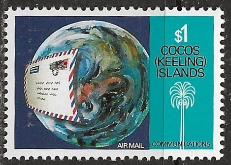 Cocos Islands ~ Scott # 165 ~ MNH ~  Airmail Communications