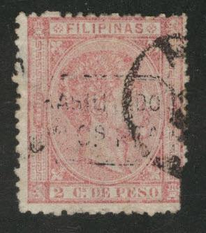 Philippines Scott 59 Used 1875-1877  Alfonso