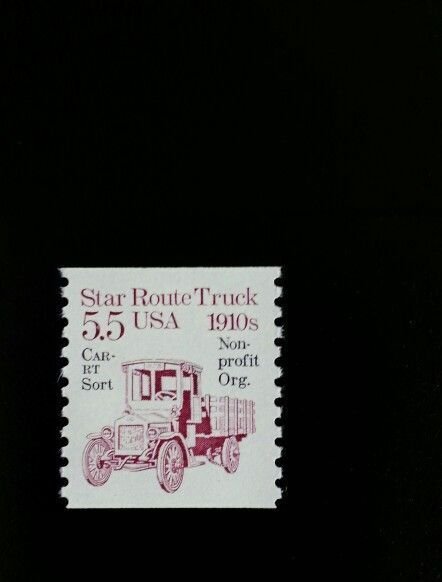1986 5.5c Star Route Truck, Coil Scott 2125a Mint F/VF NH