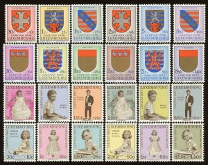 Luxembourg Sc# B204 -209; B210 -215; B216 -221. B222 -227.  MNH. 2017 SCV $41.15