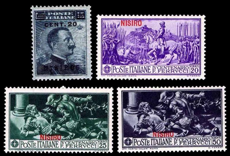 1916-30 ITALY - AEGEAN ISL - NISSIRO #11-14 - OGH - VF - $12.75 (ESP#2164)