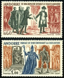 Andorra French Administration #49-50 Postage Stamps Europe 1961 Mint NH OG VF