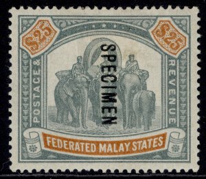 MALAYSIA - Fed Malay QV SG26s, $25 green & orange, M MINT. Cat £450. SPECIMEN