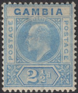 Sc# 45 Gambia 1905 KEVII 2½p MMH issue CV $17.50 Wmk 3