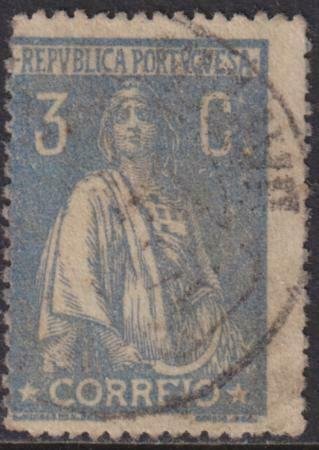 Portugal 1921 SC 237 Used 15x14 Liso (Not Acetomado)
