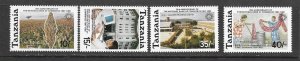 Tanzania 878-81 MNH Designs set cpl.  X 5 sets, vf. 2022 CV $17.50