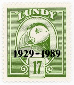 (I.B) Cinderella Collection : Lundy Puffin Post Anniversary 17p