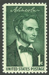 US 1113 MNH : : 1¢ Beardless Lincoln