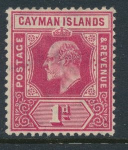 Cayman Islands 1905 SG 9 1d Carmine Wmk Multi Crown CA