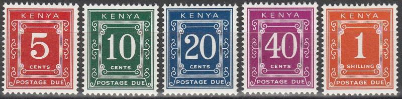 Kenya #J1b-J3b, J5b, J7b  MNH F-VF CV $8.75 (V199)