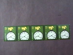 U.S.# 3762-MINT/NH-PLATE # COIL STRIP OF 5(P#S1111) & CONTROL #--CLOCK--2006