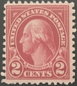 Scott #634 1926 2¢ George Washington rotary perf. 11 x 10.5 unused no gum