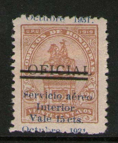 Honduras 1931 Sc C58 Variety Opt Shifted