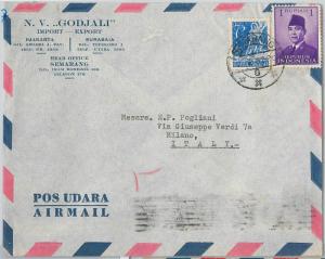 59347 -   INDONESIA - POSTAL HISTORY: COVER to ITALY - 1957