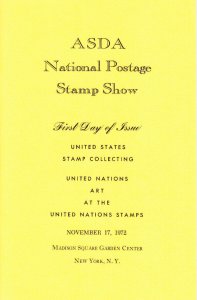 USPS ASDA UNPA 1st Day Ceremony Program #1474 C1 Stamp Collecting UN #233+ 1972