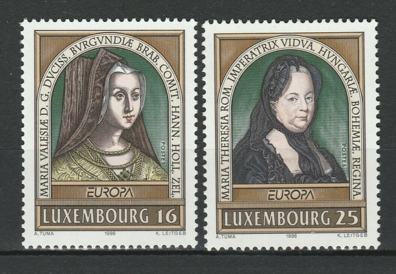 Luxembourg 1996 CEPT Europa 2 MNH Stamps