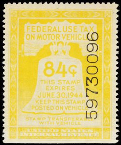 U.S. REV. MOTOR VEHICLE RV28  Mint (ID # 117688)