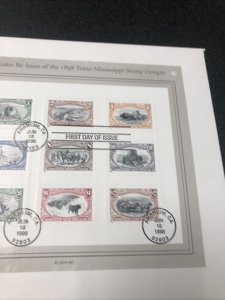 US FDC 3209 Re-Issue Of 1898 Trans-Mississippi Souvenir Pane First Day Of Issue