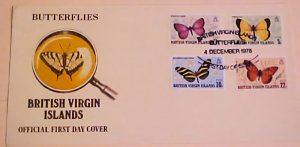 VIRGIN ISLANDS FDC BUTTERFLY 1978