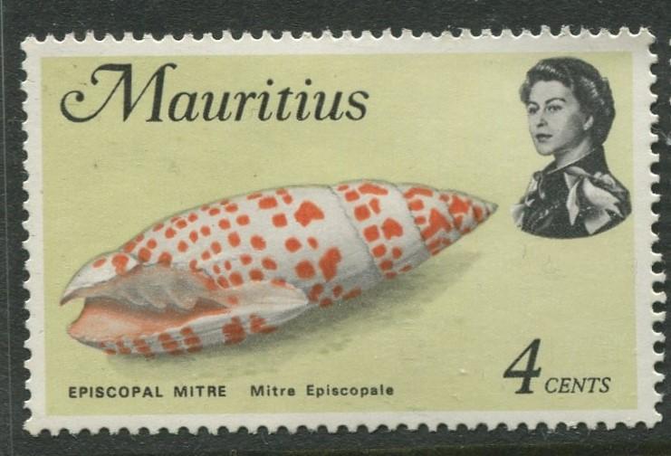 Mauritius -Scott 341 - Fish Definitive Issue-1969 -MLH- Single 4c Stamp