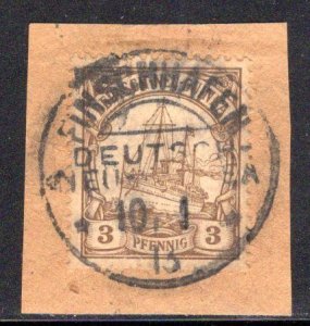 German New Guinea (DNG) #7, SON Finschhafen CD,  10 Jan 1913 CV€15  E