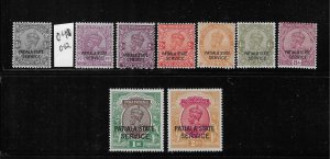 INDIA PATIALA SCOTT #O40/43-50 1927-36 OFFICIAL OVPT- MINT HINGED (PARTIAL SET