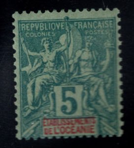 French Polynesia Scott 4 Navigation  and Commerce stamp MH*