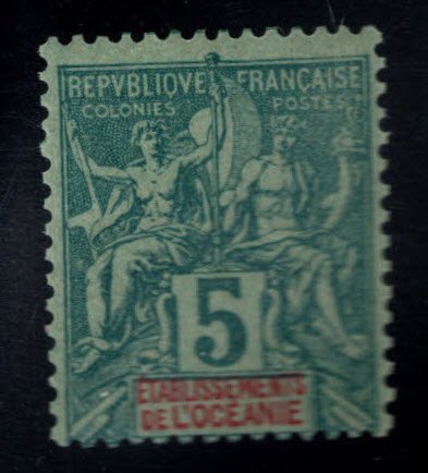 French Polynesia Scott 4 Navigation  and Commerce stamp MH*