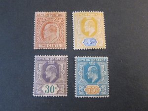 Ceylon 1903 KEVII Sc 166,168,174-5 MH