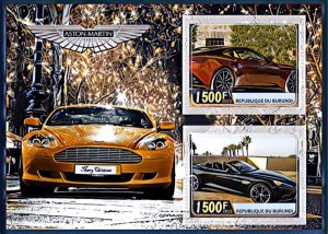 Stamps. Cars, Aston Martin 2015  year 1+1 sheets perforated