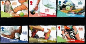 GUERNSEY SG1355/60 2010 29TH ANNIV OF COMMONWEALTH GAMES MNH