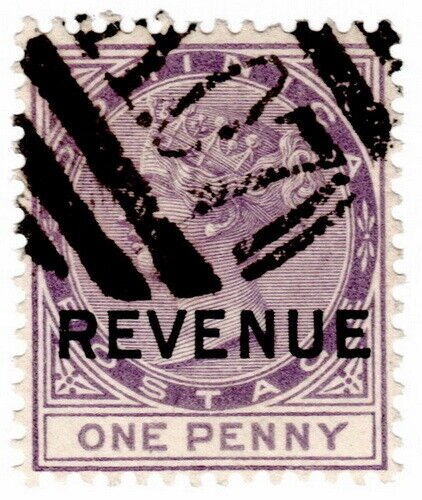 (I.B) Dominica Revenue : Duty Stamp 1d (1886)