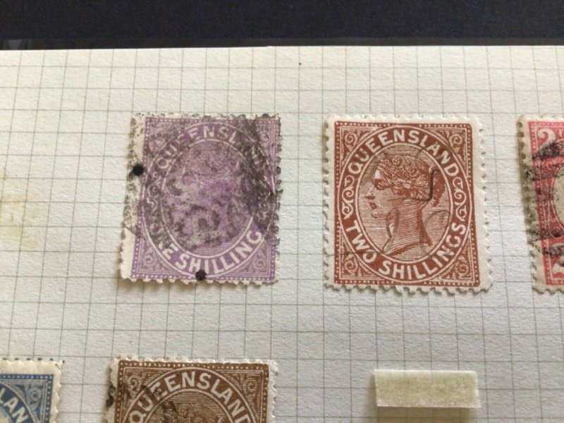 Queensland 6 used stamps A13091