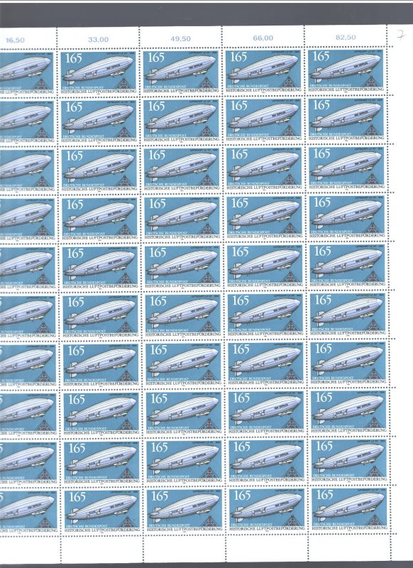 GERMANY 1991 #1641, FULL SHEET@ $20.00 or SINGLE STAMP @ $0.90 MNH