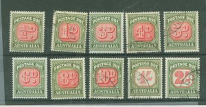 Australia  #J86-J95 Used Single (Complete Set)