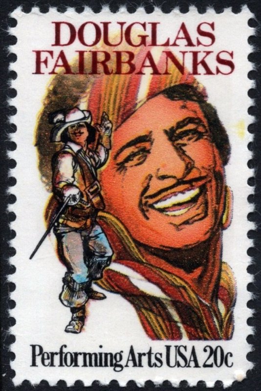 SC#2088 20¢ Performing Arts: Douglas Fairbanks Single (1984) MNH