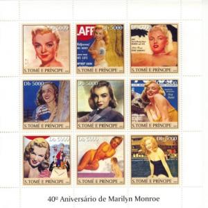 2003 St Thomas & Prince Marilyn Monroe Magazine Covers MNH