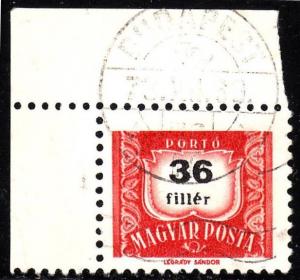 Hungary J256 - used - corner margin single