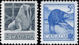 Canada 1954 Sc 235-36 MNH VF Animals