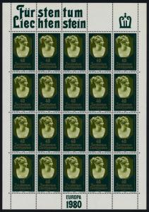 Liechtenstein 685-6 sheets MNH Famous People, Princess Maria Leopoldine, Europa