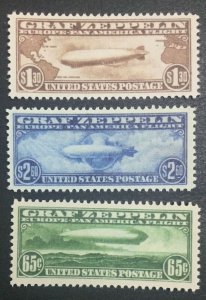 MOMEN: US STAMPS #C13-C15 GRAF ZEPPELIN **REPRODUCTION** LOT #39601