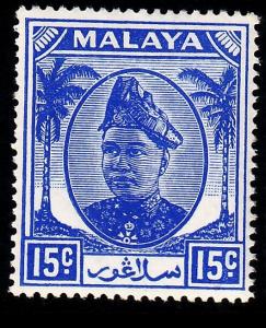 MALAYSIA - Selangor SG100, 15c ultramarine, M MINT.
