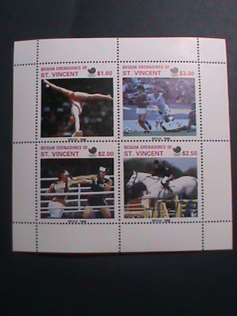 ST. VINCENT-1988 OLYMPIC-SEOUL MNH S/S- EST. $14 VF WE SHIP TO WORLD WIDE