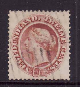 Newfoundland-Sc#28- id8-used 12c Queen Victoria--1870-