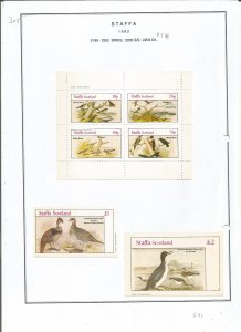 STAFFA - 1982 - Birds - Sheets - Mint Light Hinged - Private Issue