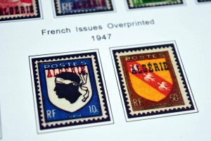 COLOR PRINTED FRENCH ALGERIA 1924-1958 STAMP ALBUM PAGES (29 illustrated pages)